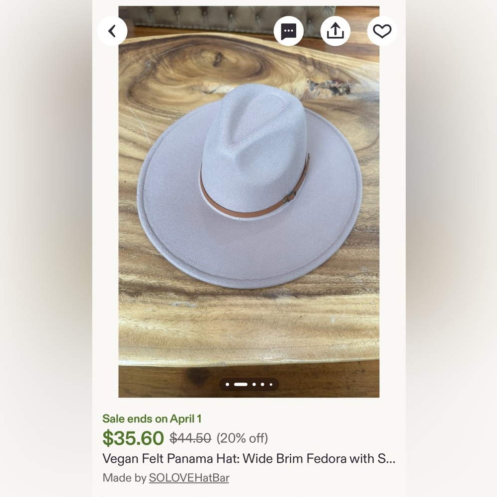Vegan felt Panama hat